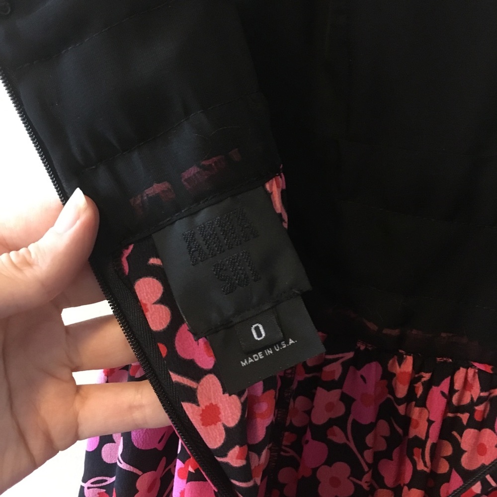 NWT ANNA SUI SILK MAXI DRESS WILDFLOWERS IN THE WIND - Picture 14 of 15